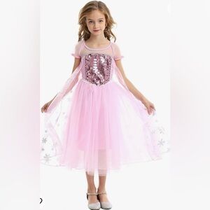 Pink Sequin Princess Dress-Up Costume for Kids